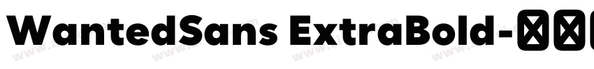 WantedSans ExtraBold字体转换